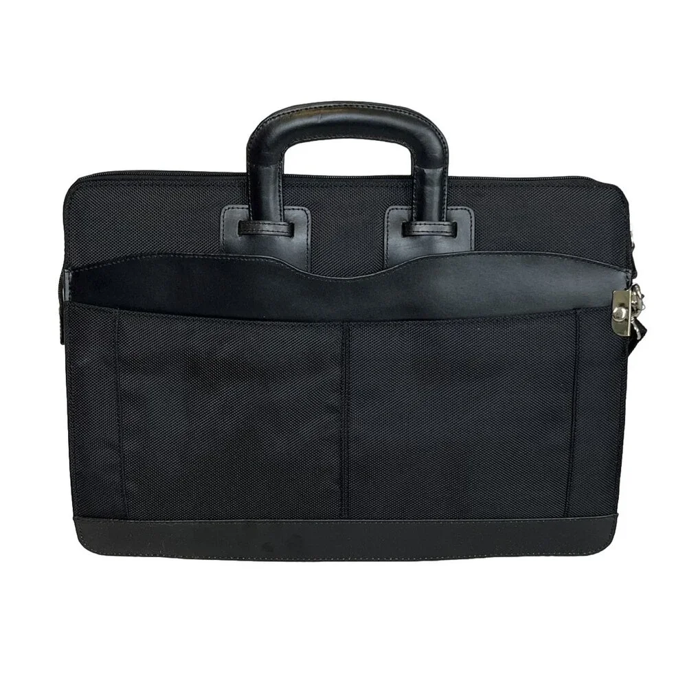 NWT VTG 90s Deadstock Wilson’s Leather Black Handles Crossbody Briefcase
